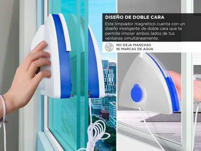 LIMPIA VIDRIOS MAGNETICO PARA VENTANAS